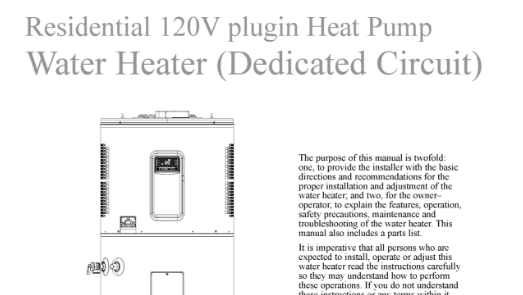 Dedicated Circuit Plug-in Use & Care Manual